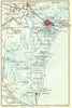 LAGUNA VENETA. Venice & its lagoon. Vintage map plan. Venezia 1927 old