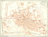 FERRARA. Vintage town city map plan. Italy 1927 old vintage chart