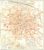 BOLOGNA. Vintage town city map plan. Italy 1927 old vintage chart