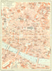 CENTRAL FLORENCE FIRENZE. Vintage town city map plan. Italy 1927 old