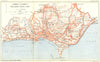 FRANCE. Cannes-Le Cannet-Vallauris-Golfe Juan 1926 old vintage map plan chart