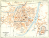 FRANCE. Carcassonne 1926 old vintage map plan chart