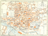 FRANCE. Pau 1926 old vintage map plan chart