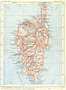 CORSE. Corsica Ajaccio 1926 old vintage map plan chart