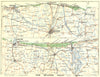 BELGIUM. Belgian coast Ostend Bruges Dunkirk 1929 old vintage map plan chart
