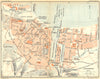 NORMANDY. Normandie. Cherbourg 1928 old vintage map plan chart