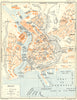 BRITTANY. Bretagne. Brest 1928 old vintage map plan chart