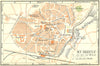 BRITTANY. St Brieuc 1932 old vintage map plan chart