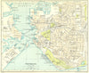 HANTS. Portsmouth 1930 old vintage map plan chart