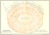 ROME. Colosseo 1925 old vintage map plan chart