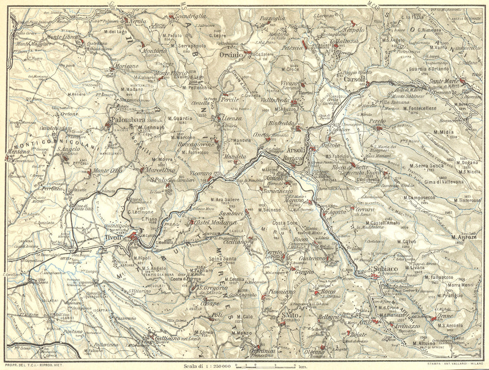 ITALY. Western Environs of Naples 1925 old vintage map plan chart