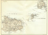 ITALY. Ischia and Procida 1925 old vintage map plan chart