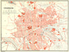 SPAIN. Granada 1929 old vintage map plan chart