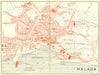 SPAIN. Malaga 1929 old vintage map plan chart