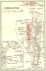 GIBRALTAR. Gibraltar 1929 old vintage map plan chart