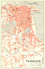 MOROCCO. Tangier 1929 old vintage map plan chart