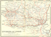 PORTUGAL. Environs of Lisbon 1929 old vintage map plan chart