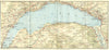 SWITZERLAND. Lake of Geneva 1923 old antique vintage map plan chart
