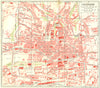 SWITZERLAND. Lausanne 1923 old antique vintage map plan chart