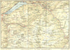 SWITZERLAND. Interlaken-Grindelwald-Gletsch 1923 old antique map plan chart