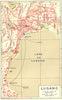 SWITZERLAND. Lugano 1923 old antique vintage map plan chart