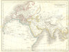 WORLD. Orbis Veteribus Notus 1847 old antique vintage map plan chart