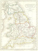 UK. Britannia Antiqua 1847 old antique vintage map plan chart