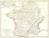 FRANCE. Gallia Antiqua 1847 old antique vintage map plan chart