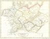 GERMANY. Germania Antiqua 1847 old antique vintage map plan chart