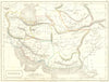 ASIA. Oriens Iraq Iran Pakistan 1847 old antique vintage map plan chart