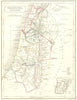 ISRAEL. Palestina, Antiqua Palestine 1847 old antique vintage map plan chart