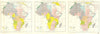 AFRICA. Political. 1914; hypothetical 1916-18 1915 old antique map plan chart