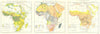 AFRICA. Mineral Vegetables Languages Diseases 1915 old antique map plan chart