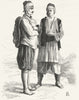 GREECE. Mainote & Spartan c1885 old antique vintage print picture