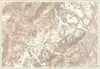 FRANCE. Mont Blanc c1885 old antique vintage map plan chart