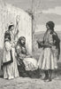 GREECE. Peasants area of Athens c1885 old antique vintage print picture