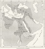 MIDDLE EAST. Turkish Empire, sketch map c1885 old antique plan chart