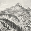 ITALY. Monte Viso it appears from Chiaffredo c1885 old antique print picture