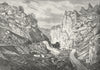 SPAIN. Gorges of Pancorbo c1885 old antique vintage print picture