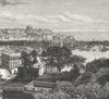 ITALY. Genoa c1885 old antique vintage print picture