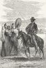 ITALY. Peasants of Roman Campagna c1885 old antique vintage print picture