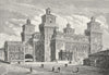 ITALY. Palace at Ferrara c1885 old antique vintage print picture