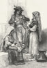 ITALY. Peasants of Abruzzos c1885 old antique vintage print picture