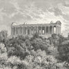 ITALY. Temple of Concord at Girgenti c1885 old antique vintage print picture