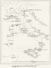ITALY. Navigation of, sketch map c1885 old antique vintage plan chart