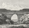 SPAIN. Ruins, Dyke of reservoir above Lorca c1885 old antique print picture