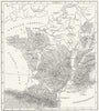 FRANCE. Historical High-roads of, sketch map c1885 old antique plan chart