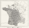 FRANCE. Height of Frenchmen, Broca, sketch map c1885 old antique chart
