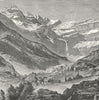 FRANCE. Amphitheatre of Gavarnie c1885 old antique vintage print picture