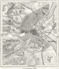 FRANCE. Bordeaux, sketch map c1885 old antique vintage plan chart